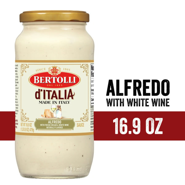 Pasta Sauce Bertolli White Wine Alfredo Sauce hero