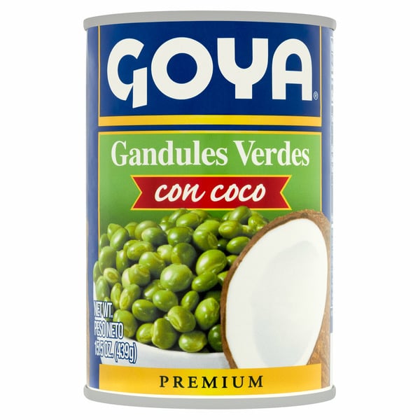 Canned/Jarred Vegetables Goya Premium Coconut Green Pigeon Peas hero