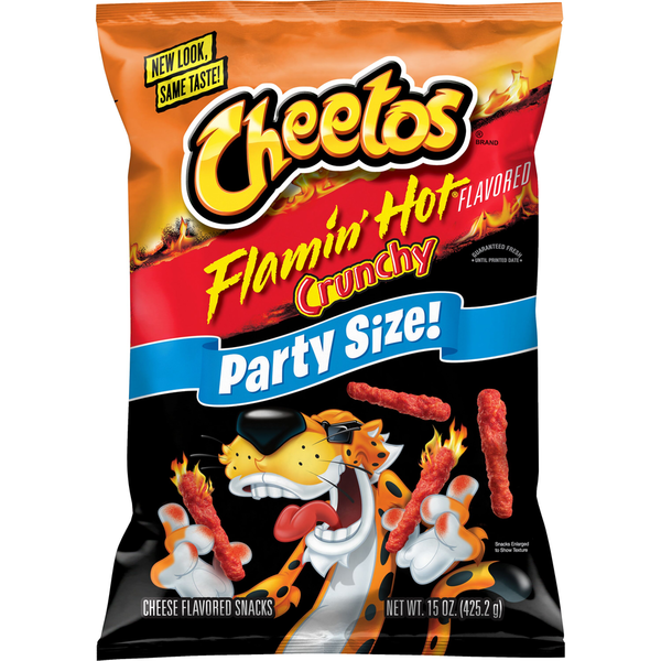 Chips & Pretzels Cheetos Crunchy Cheese Flavored Snacks Flamin' Hot Flavored 15 Oz hero