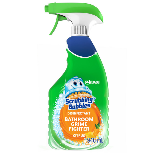 Cleaning Products Scrubbing Bubbles Bathroom Grime Fighter Disinfectant Cleaner Trigger, Citrus Scent hero