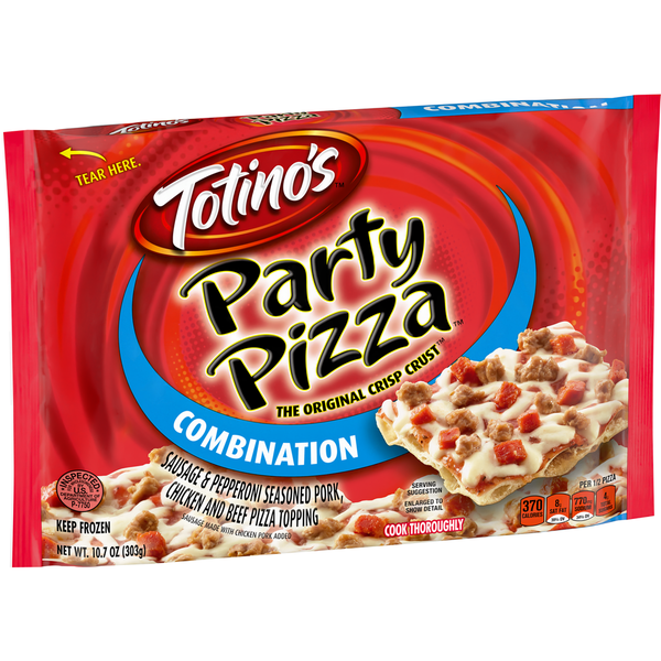 Frozen Pizza Totino's Party Pizza Combination Thin Crust Frozen Pizza hero