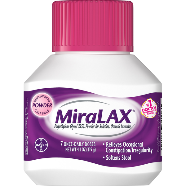 MiraLAX Osmotic Laxative, Unflavored, Powder hero