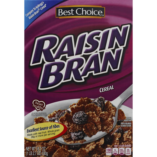 Cereal Best Choice Cereal, Raisin Bran hero