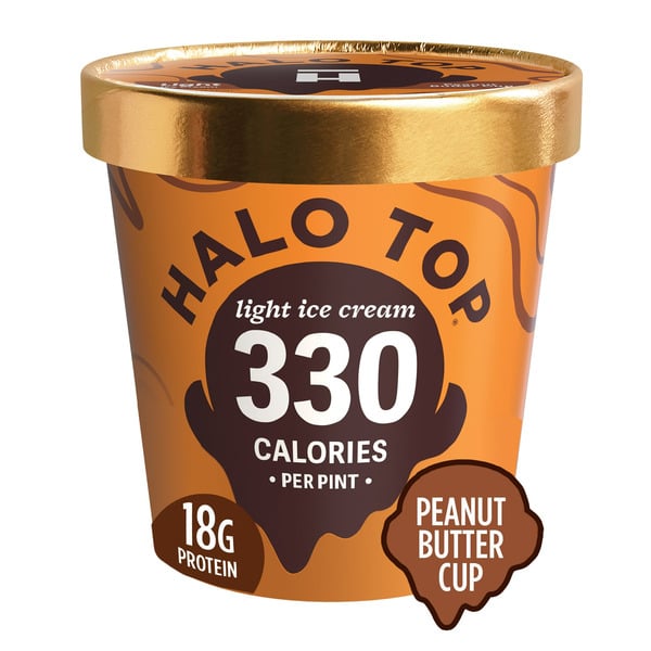 Ice Cream & Ice Halo Top Peanut Butter Cup Light Ice Cream Pint hero