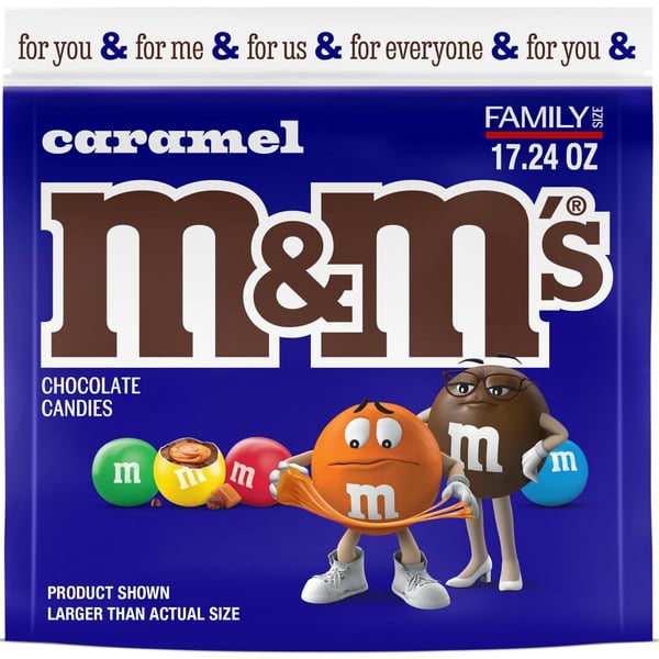 Candy, Chocolate & Gum M&M's Caramel Milk Chocolate Candy Family Size hero