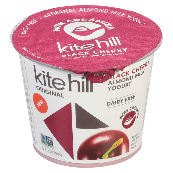 Kite Hill Yogurt, Almond Milk, Black Cherry, Original hero