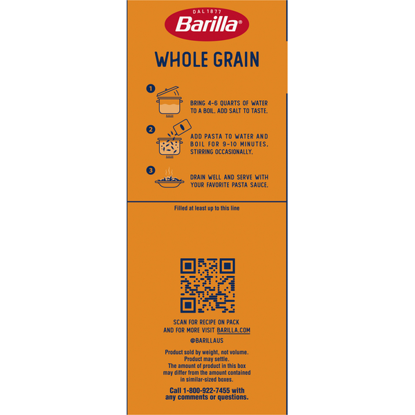 Key Food Barilla Whole Grain Rotini - Non-GMO Pasta Made With 100 