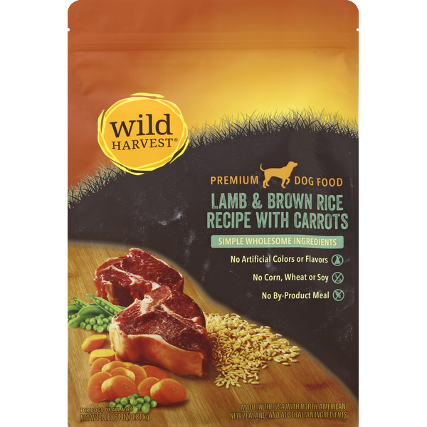 Dog Food & Care Wild Harvest Dog Food, Premium, Lamb & Brown Rice Recipe with Carrots hero