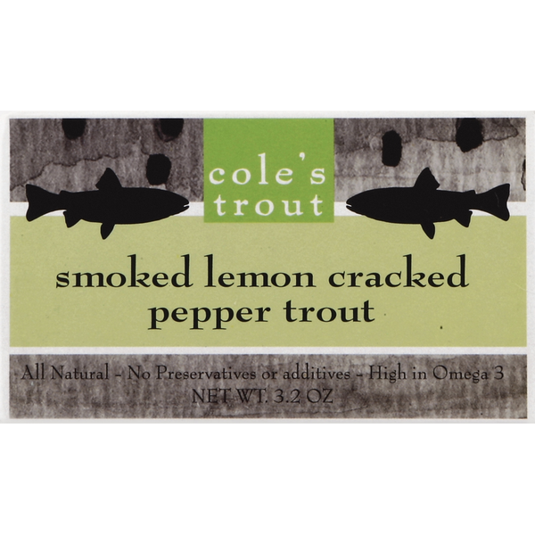 Canned Meat & Seafood Cole’s Trout, Smoked Lemon Cracked Pepper hero