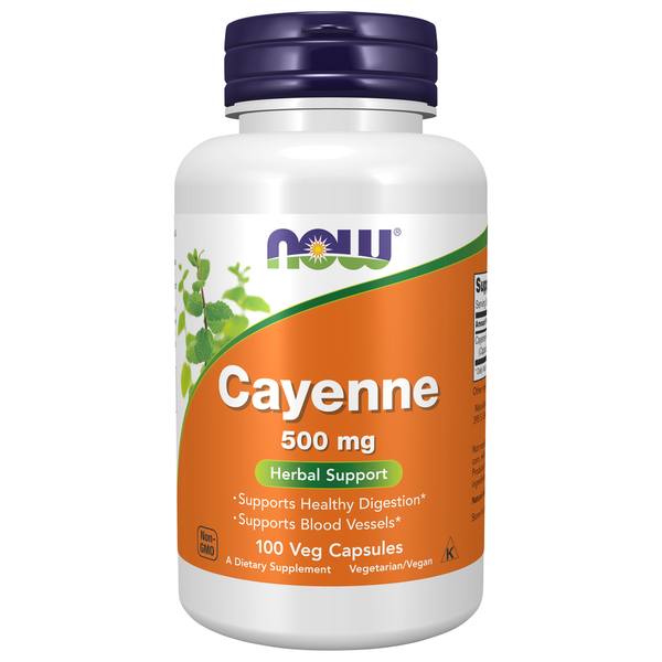 Vitamins & Supplements NOW Cayenne 500 mg hero