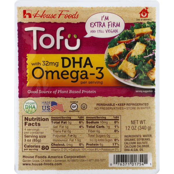 Tofu & Meat Alternatives House Foods Tofu, with 32 mg DHA Omega-3 hero