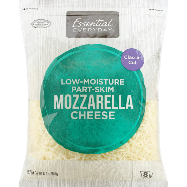 Packaged Cheese Essential Everyday Cheese, Part-Skim, Mozzarella, Low-Moisture, Classic Cut hero