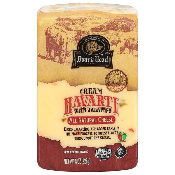 Specialty Cheeses Boar's Head Cream Havarti Cheese with Jalapeno hero