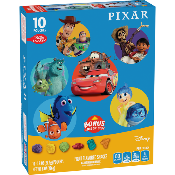 Fruit & Vegetable Snacks Betty Crocker Disney Pixar Gluten Free Fruit Flavored Snacks hero