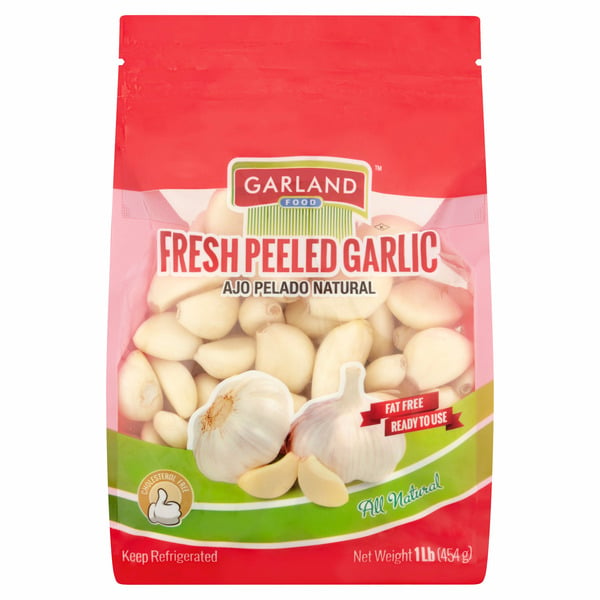 Fresh Vegetables Garland Food Fresh Peeled Garlic hero