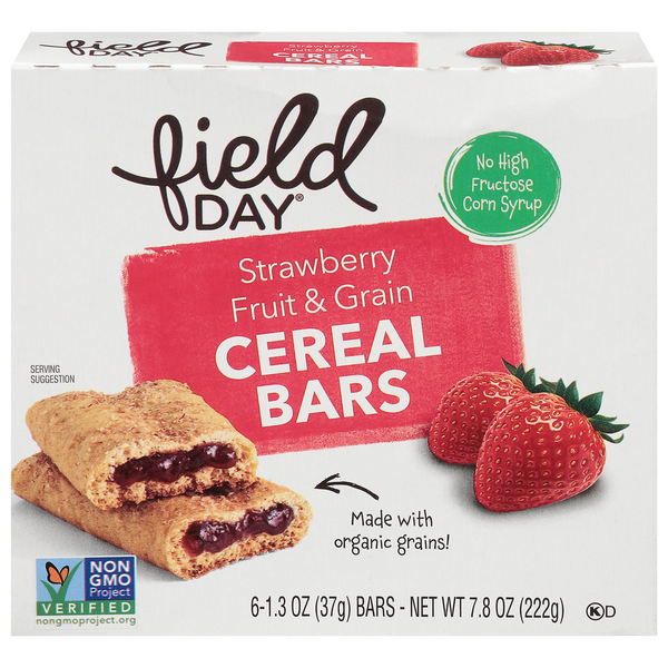 Breakfast Bars & Pastries FIELD DAY Cereal Bars, Strawberry, Fruit & Grain hero