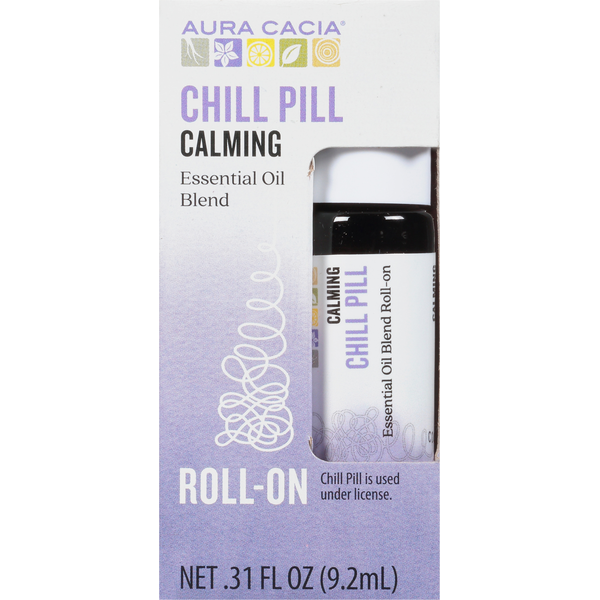 Body Lotions & Soap Aura Cacia Essential Oil Blend, Chill Pill, Calming, Roll-On hero