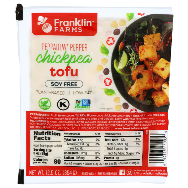 Prepared Meals Franklin Farms Tofu, Chickpea hero