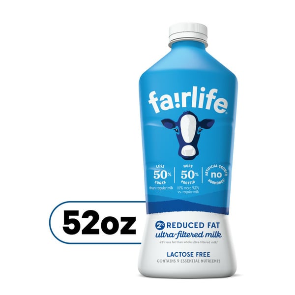 Milk, Soy & Lactose Free fairlife 2% Reduced Fat Ultra-Filtered Milk, Lactose Free hero