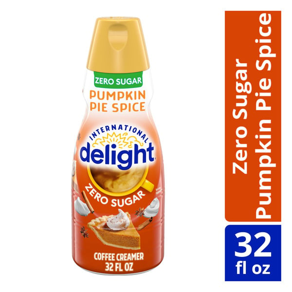 Cream International Delight Sugar-Free, Zero Sugar Pumpkin Pie Spice Coffee Creamer hero