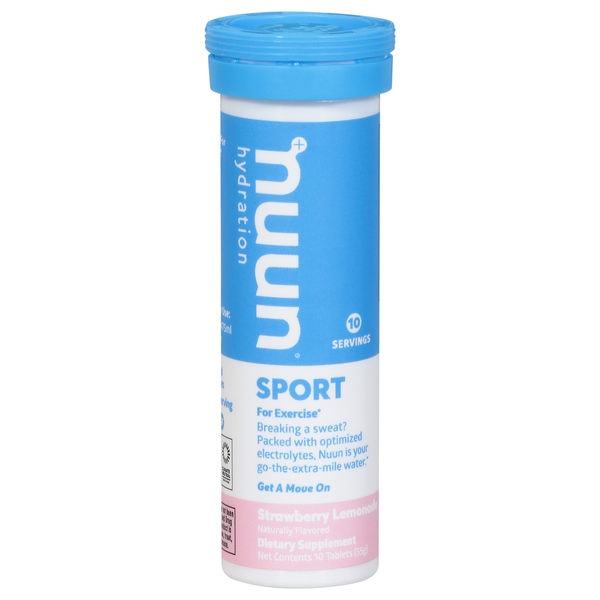 Dietary Supplements Nuun Sport, Tablets, Strawberry Lemonade hero