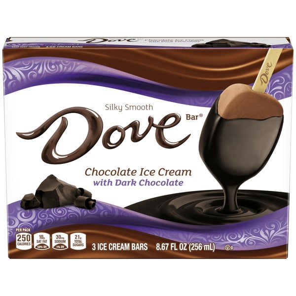 Ice Cream & Ice Dove Chocolate Ice Cream Bars with Dark Chocolate hero