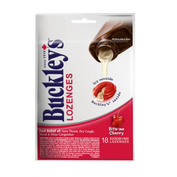 Candy & Chocolate Buckley's Lozenges Bite-Me Cherry Lozenges 18 Lozenges hero