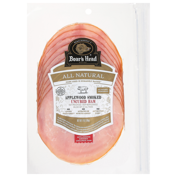 Deli Meats Boar's Head All Natural Applewood Smoked Uncured Ham hero