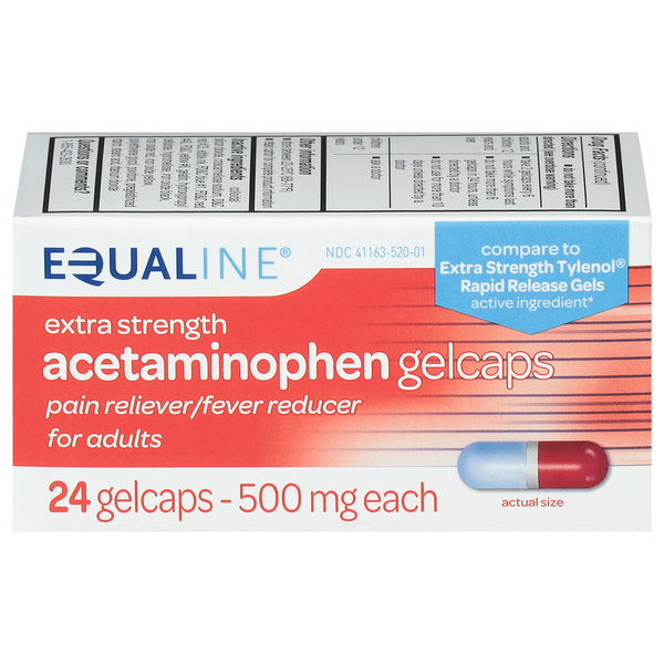 Vitamins & Supplements Equaline Extra Strength Acetaminophen Gelcaps hero