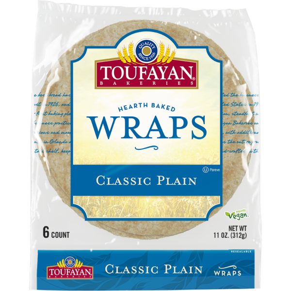 Tortillas & Flat Bread Toufayan Bakeries Classic Plain Wraps hero