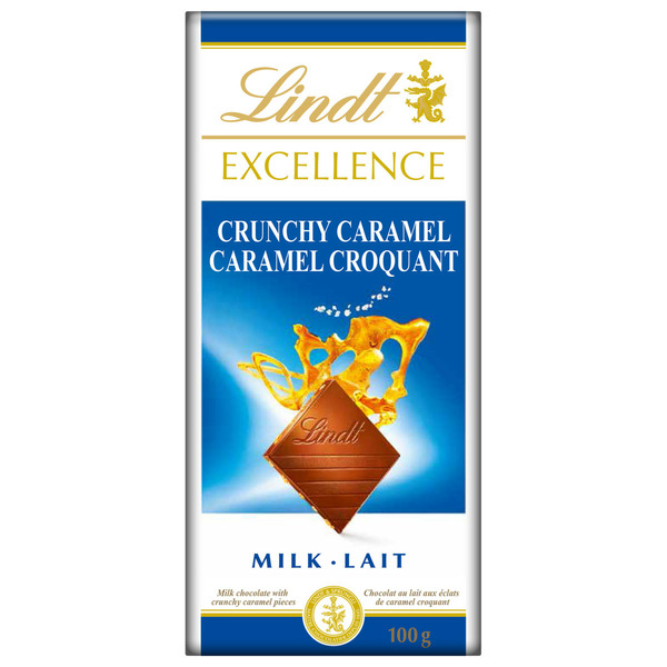 Candy & Chocolate Excellence Crunchy Caramel Milk Chocolate Bar, 100 Grams hero