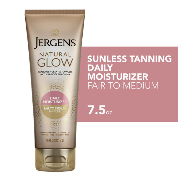 Facial Care Jergens Natural Glow Fair/MD Self Tanner Lotion hero