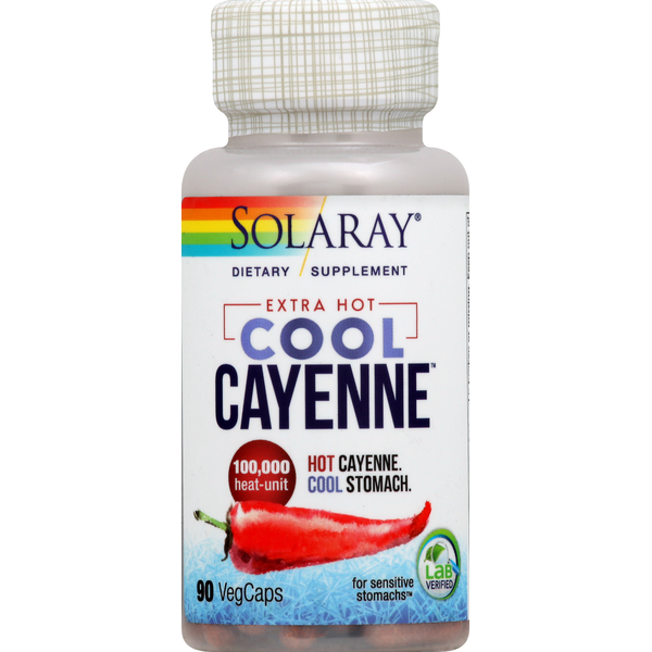 Supplement Combinations Solaray Cool Cayenne, Extra Hot, VegCaps hero