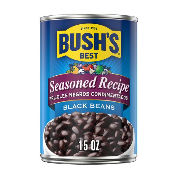 Canned Meals & Beans Bush's Best Seasoned Recipe Black Beans hero