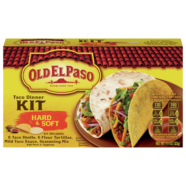 Tortillas & Flat Bread Old El Paso Taco Dinner Kit, Hard & Soft hero