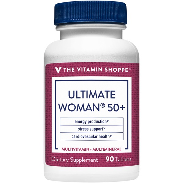 Women's Health Supplements The Vitamin Shoppe Ultimate Woman 50+ Multivitamin & Multimineral - High Potency (90 Tablets) hero