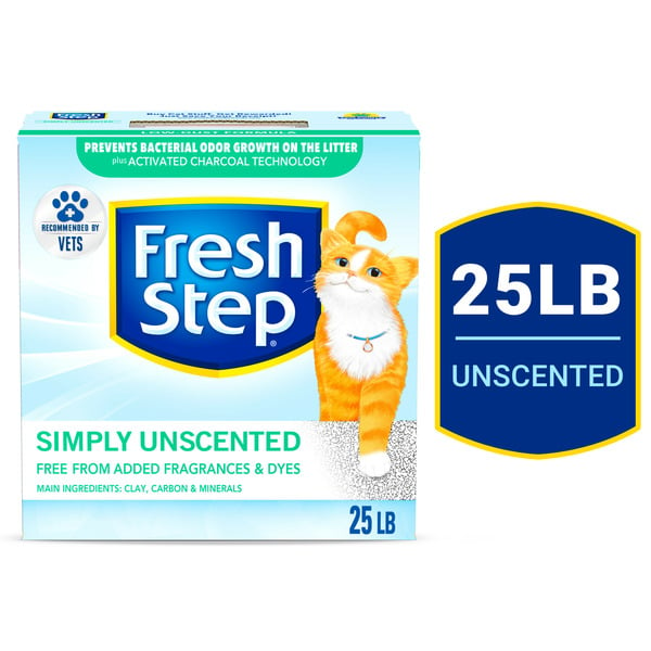 Cat Food & Care Fresh Step Simply Unscented Clumping Litter, Unscented With Activated Charcoal Technology hero