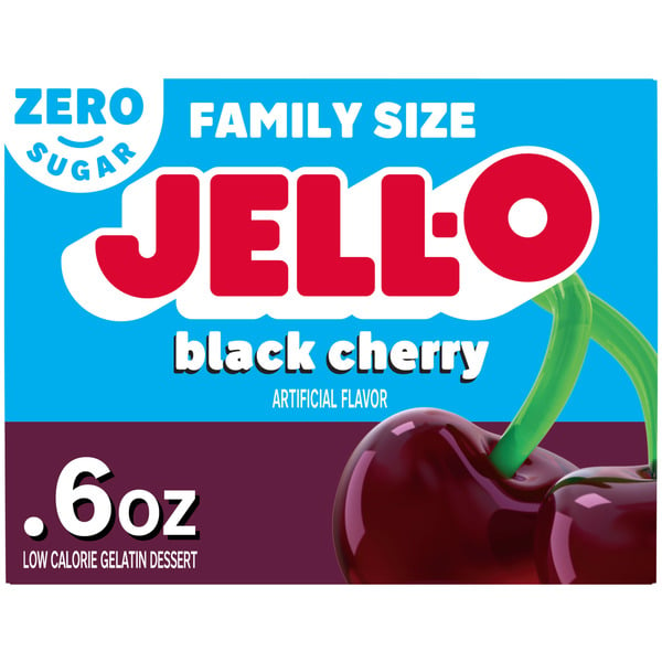 Doughs, Gelatins & Bake Mixes Jell-O Zero Sugar Black Cherry Flavor Gelatin hero