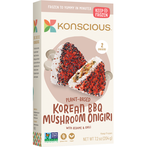 Konscious Foods Korean BBQ Mushroom Onigiri with Sesame & Chili, Plant-Based hero