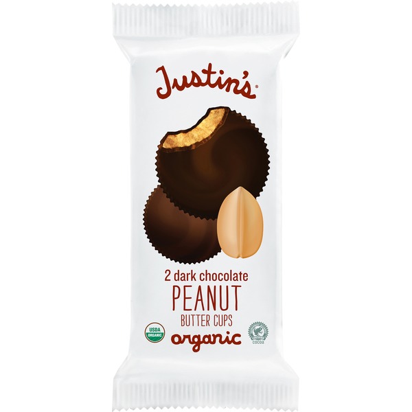 Candy & Chocolate Justin's Peanut Butter Cups, Organic, Dark Chocolate hero