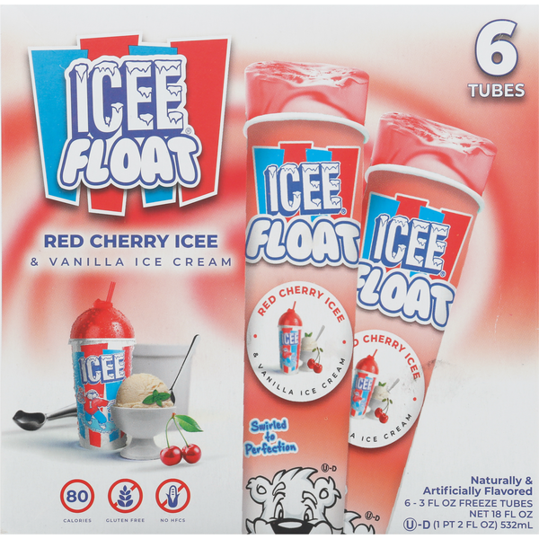 Ice Cream & Ice ICEE Floats Red Cherry, Vanilla Ice Cream hero