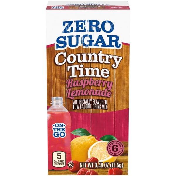 Beverages Country Time Zero Sugar Raspberry Lemonade Powdered Drink Mix hero