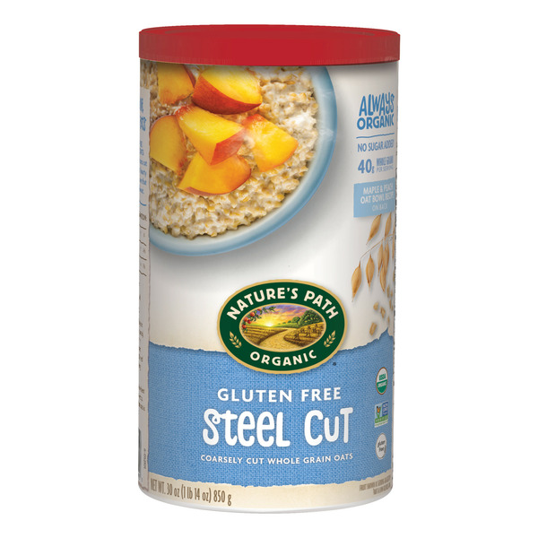 Hot Cereal & Pancake Mixes Nature's Path Steel Cut Oats Gluten Free Oatmeal hero