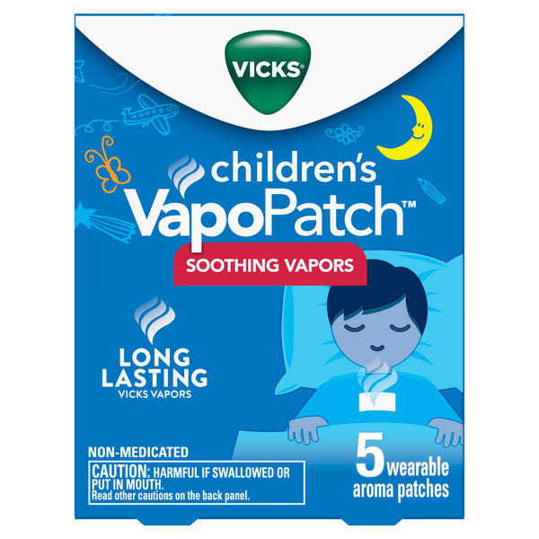 Cough & Cold Medicine Vicks Children's VapoPatch, Soothing Non-medicated Vapors, Mess-Free Aroma Patch hero