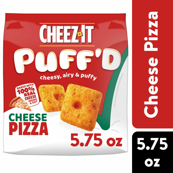 Crackers Cheez-It Puff'd Cheesy Baked Snacks, Puffed Snack Crackers, Lunch Snacks, Cheese Pizza hero