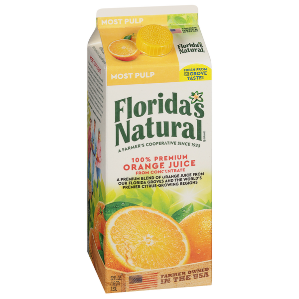 Juice & Nectars Florida's Natural Orange Juice, Most Pulp hero