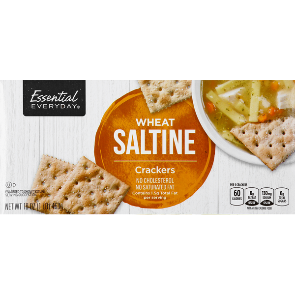 Crackers Essential Everyday Crackers, Wheat Saltine hero