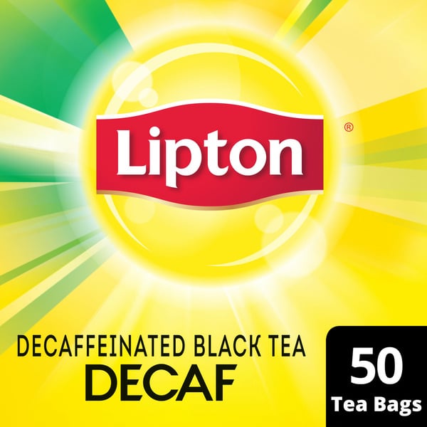 Tea Bags and Mixes Lipton Black Tea Bags Decaffienated hero