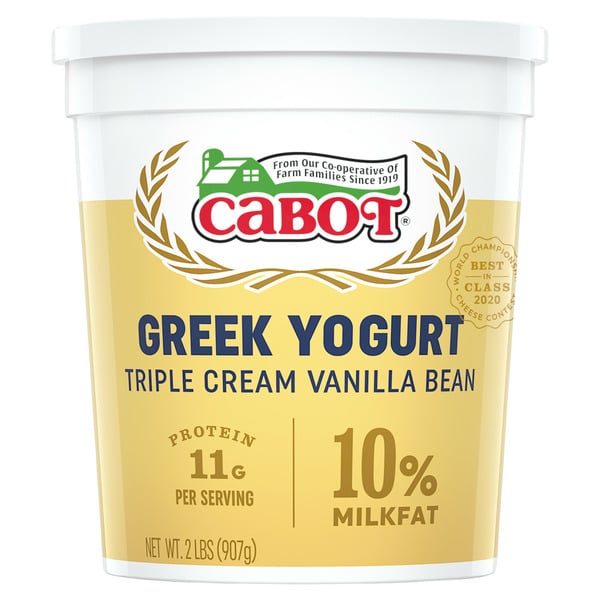 Yogurt Cabot Yogurt, Greek, Triple Cream, Vanilla Bean hero