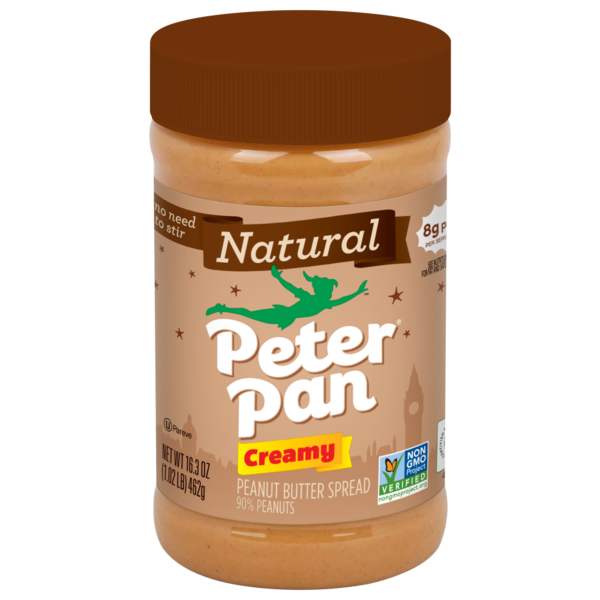 Spreads Peter Pan Natural Creamy Peanut Butter Spread, no high-fructose corn syrup hero